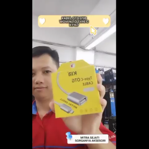 Mitra Sejati Kabel KY167 OTG USB Woven to Type-C Kabel Konektor