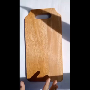 Talenan/Papan Potong/Cutting Board Classic Handle Kayu Mahoni - Elegan Food Grade Anti Gores & Custom Nama