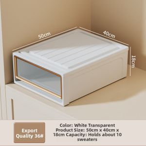Bed Under Drawer Storage Box Plastic Thick Large Capacity