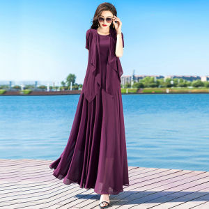 Đầm Quay Tím Sang Trọng Mùa Hè Set Đơn Giản