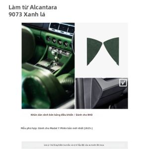 ALCANTARA | Miếng Dán Trang Trí Bên Hông Bảng Điều Khiển Alcantara Cho Tesla Model 3 2018- Model Y Juniper Highland Phụ Kiện Nội Thất Ô Tô Da Lộn Da Lộn Màu cam/Đen/Đỏ/Xanh lá/Xám