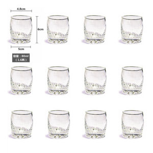แก้วเหล้าสีเขียว แก้วเบียร์แก้วเล็ก แก้วใสสำหรับใช้ในบ้าน แก้วเหล้าสำหรับกินข้าว แก้วชั้นสูง เครื่องประดับบ้าน รุ่น Premium Quality