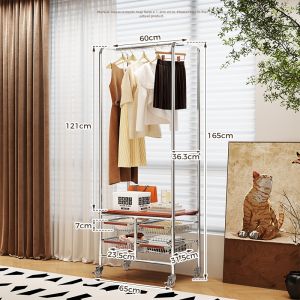 Movable Aesthetic Home Combination Clothing Rack