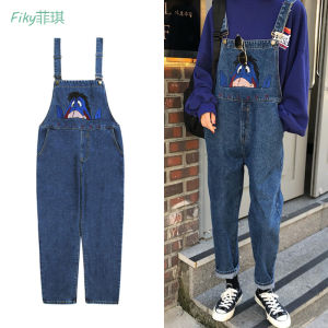 Fashionable Wide Leg Denim Overalls for plus Size Women Spring Autumn New Style Korean Style Casual Comfortable Loose Fit