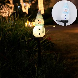 Christmas snowman solar light lawn garden light outdoor courtyard landscape ground plug-in decorative light