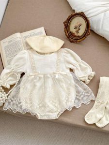 ชุดเดรสยาวแขนยาวสไตล์เจ้าหญิงสำหรับเด็กผู้หญิง ชุดคลุมท้องฤดูใบไม้ผลิ 2025 ชุดคลุมท้องสไตล์เจ้าหญิง