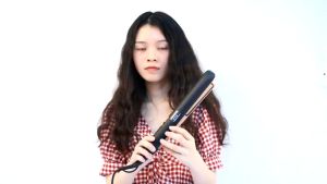 Professional Hair Straightener 2-in-1 Titanium Flat Iron Tourmaline Ceramic Curling Iron for All Hair Women Perm Iron