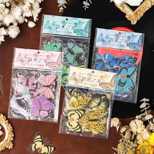 (40pcs) Stiker Kupu-kupu Estetik DIY Design Dekorasi Buku Scrapbook Kreatif STK2009