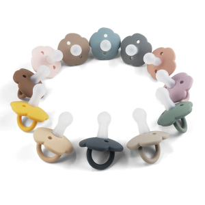 1PCS Baby Silicone Pacifier Soft Teether Toy for Newborn Infant Chewing Supplies Nipple Dummy Food Grade Silicone Accessories