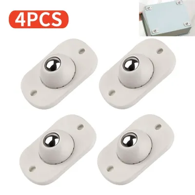 4/8/20Pcs Self Adhesive Mute Ball universal wheel 4Beads Furniture Casters Wheels Stainless Steel Wheel 360° Rotation Pulley