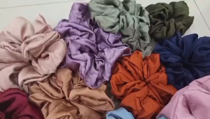 12 pcs scrunchie ikat rambut jumbo