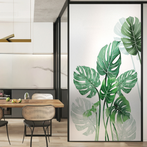 Kitchen Glass Sticker Decorative Transparent Opaque Bathroom Door Window Fashion Tape Static Glue-Free Frosted Foil