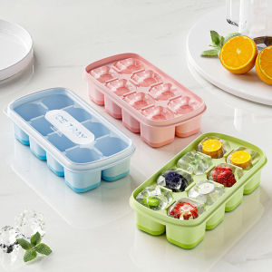 【On Sale】Silicone with Cover Cream Whiskey Cocktail Cold Drink Ice Molder Ice Manking Ice Cube Tray