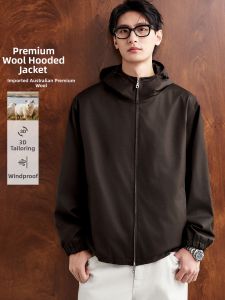 MIANXIANSHENG | Merino Fine Wool Hooded Jacket Mens