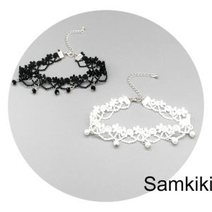 ทันสมัย สร้อยคอโชคเกอร์มุกลูกไม้สําหรับเด็กผู้หญิง เด็กทารก เครื่องประดับสไตล์เจ้าหญิงพร้อม กระโปรง อบสด หวาน สไตล์