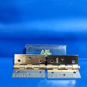 Engsel Plat Tebal Pintu Warna Kuning Gold 3 inch AXL