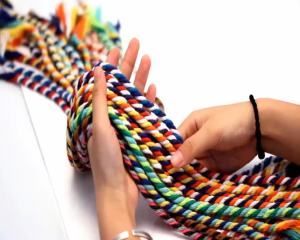 Mixd Colors 5mm 5 Meters 3 Shares Cotton Rope Twisted Ropes Decorative String Bag Clothes Braid Macrame Cord Home Textile Sewing