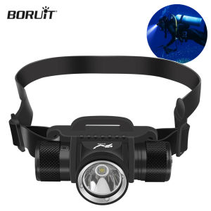 BORUiT HP900 Diving Headlamp 800 Lumen 18650/21700 Battery Torch IPX8 Waterproof Headlight For Fishing Camping Aluminum Alloy