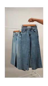 Girls Wide Leg Jeans Light Blue