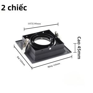 Đui Đèn Âm Trần GU10/MR16 Bằng Nhôm Đèn Spotlight Gắn Trần Đơn/đôi Màu Trắng Đen Dùng Để Chiếu Sáng