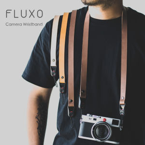 FLUXO Handmade Camera Shoulder Strap Quick Release Vintage Plant Tanned Top Layer Genuine Leather Compatible with Canon Fuji X