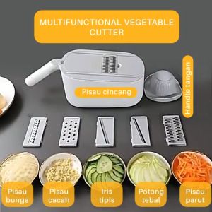Ecoco Alat pemotong / parutan buah dan sayur 6 in 1 multifungsi E1909
