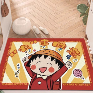 Anti-Slip Door Mat Customizable Entrance Rug Cherry Small Ball Cartoon PVC Doorway Floor Mat Home Use Dust Removal Carpet