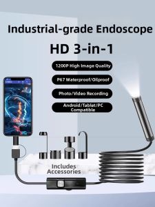 High Definition Wireless Endoscope Camera for Car Repair Industrial Engine Downpipe Waterproof Probe Mobile Phone Compatible
