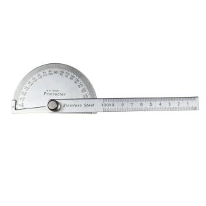 Stainless Steel 180 Degree  Protractor Adjustable Roundhead Ruler Measuring Tool Woodworking Tools Rotary Measuring Ruler
