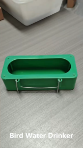 Hanging Cage Plastic Square Cup with Hook / Parrot Pigeon Bird Food Water Drinking Feeder Bowl Tray Mangkuk Burung