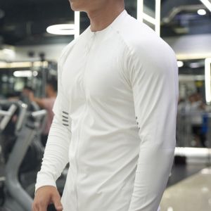 Trang Phục Đạp Xe Nam Mùa Thu Đông Áo Khoác Dài Tay Nhanh Khô Áo Trang Phục Tập Gym Tập Luyện Thể Thao Chạy Bộ Bộ Đồ Bó Sát