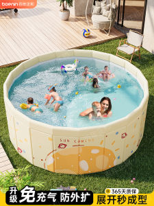 กระชับรูปแบบใหญ่สำหรับเล่นน้ำกลางแจ้งแบบพับได้สำหรับเด็กและผู้ใหญ่ ไม่ต้องอัดลม อุปกรณ์เสริมสำหรับการเล่นน้ำในบ้าน ของเล่นเสริมทักษะการเรียนรู้