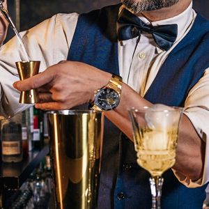 Original T-WINNER watch gold semi-skeleton blue stainless steel mens business sports automatic mechanical watch top brand luxury. Mens gifts