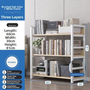 Multilayered Book Storage Shelf Modern Iron Craft