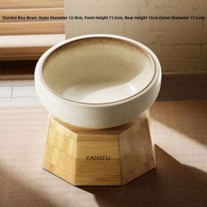 HUIYIMU | Spill-Resistant Skewed Mouth Cat Bowl Protecting Cervical Vertebrae