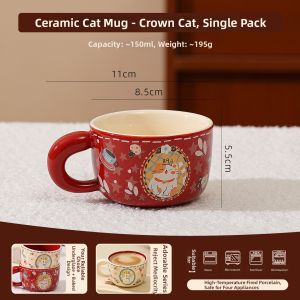 Cute Cat Design Coffee Cup for Couples and Office