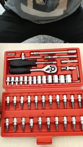 Workpro Valuemax 46pcs Hand Tools Mechanical Tool Box Car Motorcycle Repair Set For Home Screwdriver 1/4-Inch Socket Wrench
