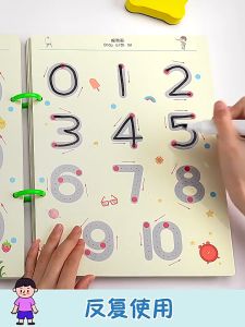 LAKOE 36/64pcs Magic Workbook Reusable/Buku Aktivitas Anak/Magic Workbook Set