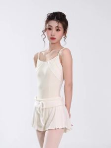 daydance | Ribbed Lace-up Shorts Dance Shorts for Girls Women Teen High-waisted Athletic Yoga Short Pants Contrast Color Ballet Shorts