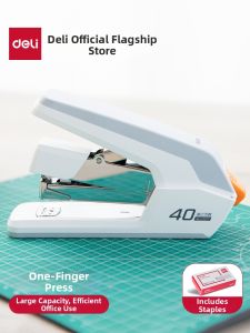 deli | Eco-friendly Portable Labor-saving Stapler 60 Sheets