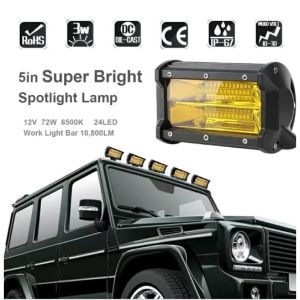 LAMPU SOROT TEMBAK 24LED 72WATT DC 12VOLT LAMPU TEMBAK OFFROAD 72W 24 MATA LED 12V