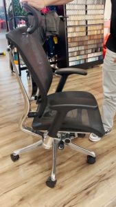 Spring Luxury Ergonomic Mesh Office Chair Adjustable Lumbar Support Features Easy Self Setup