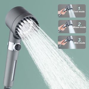 High Pressure Detachable Handheld Shower Head Set One Button Stop Original 3 Mode Bathroom Sprayer Bath