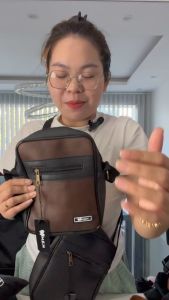 Túi đeo chéo du lịch gọn nhẹ đa chức năng Cacix-Đen ngang VF4 [CHÍNH HÃNG]