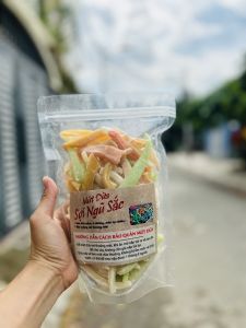 MỨT DỪA NON SỢI NGŨ SẮC 500gr