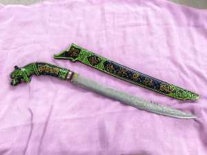 Terngengkeng Pisau  Gagang Macan Bilah 40cm Dan 30cm