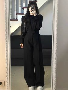 Early ฤดูใบไม้ร่วง Fashion Tea System ผู้หญิง Set Hepburn Style กลิ่นหอมขนาดเล็กลมความรู้สึกระดับไฮเอนด์ ผ้าฝ้าย Blend Online Exclusive