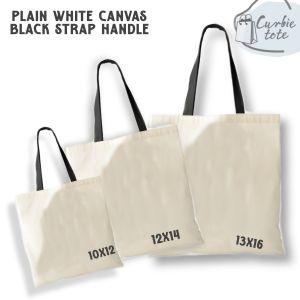 Plain Canvas katsa TOTEBAG White ZIPPER And Withoutzipper(black strap) GOOD QUALITY