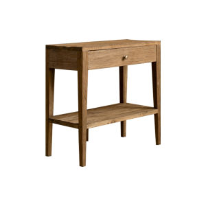 NONG HOME | Retro Minimalist Wabi-Sabi Solid Teak Wood Bedside Table