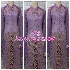 set kebaya brukat akad lilac kebaya bruka ibu hajat kebaya brukat ibu besan